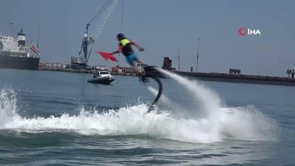 Flyboard gösterisi nefes kesti