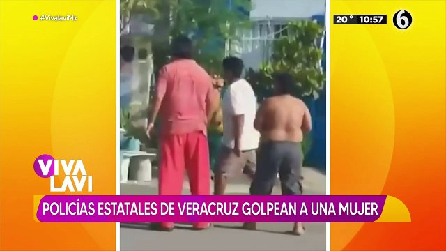Policías estatales golpean a un mujer y un niño en fraccionamiento de Veracruz