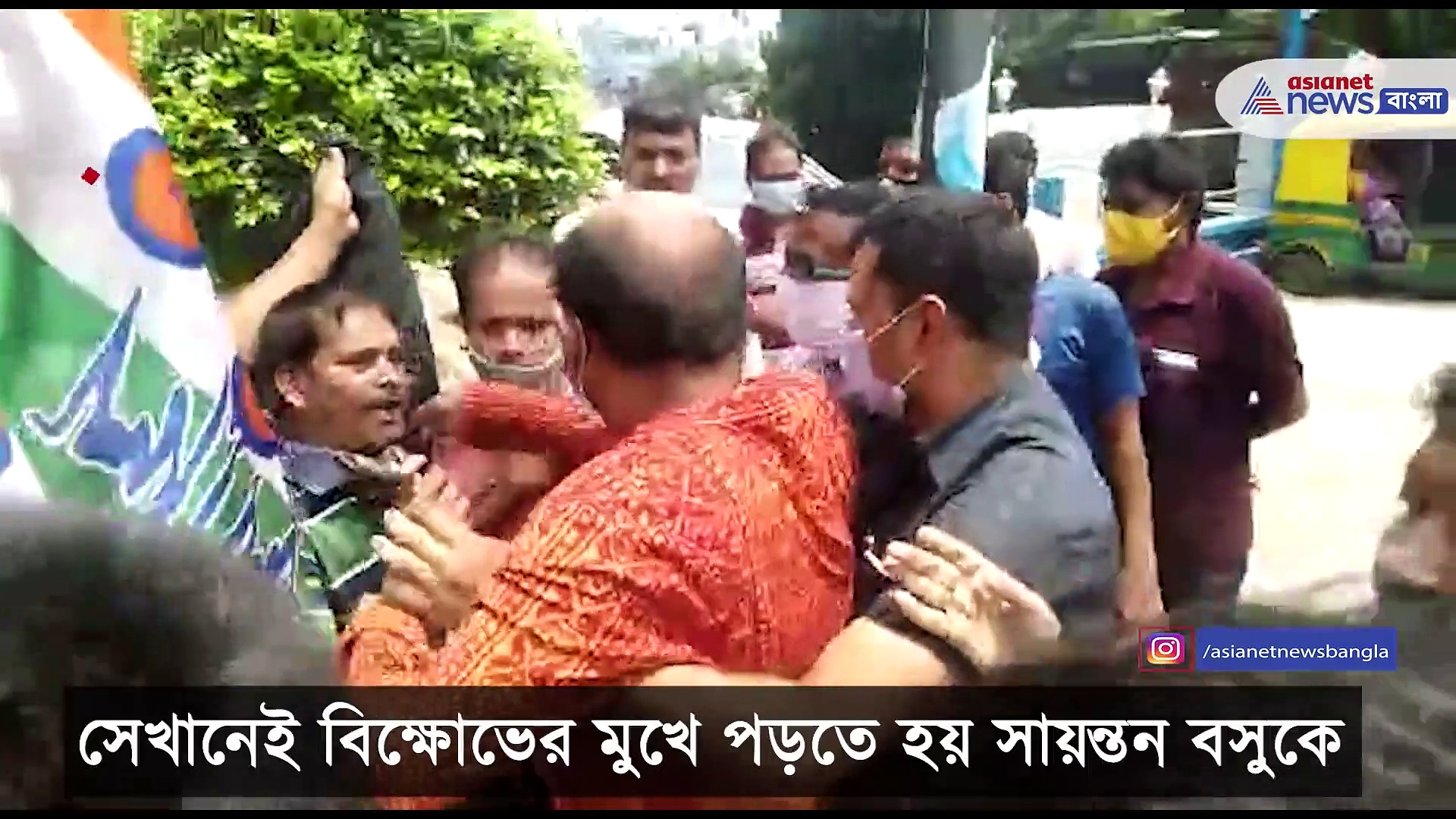 তৃণমূলের বিক্ষোভের মুখে সায়ন্তন বসু, বিজেপির মাল্যদান কর্মসূচি ঘিরে ধুন্ধুমার