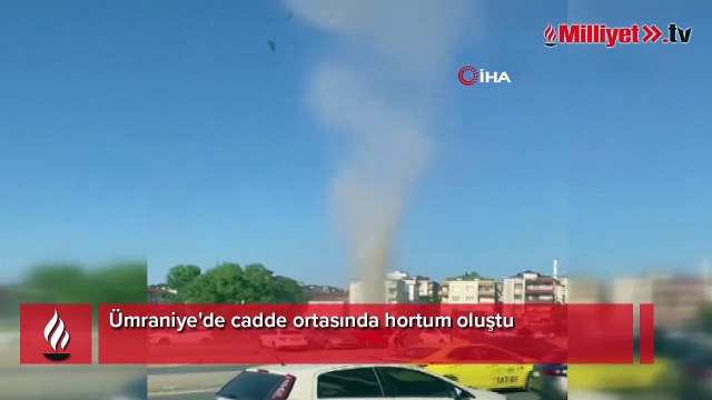 Ümraniye'de hortum anı kameralara yansıdı