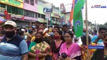 TMC supporters in Sonarpur protest against Assam government for Abhishek Banerjee's harrasment in Tripura