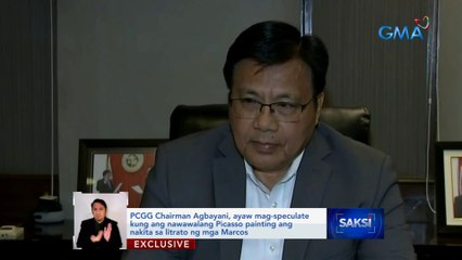 PCGG Chairman Agbayani, ayaw mag-speculate kung ang nawawalang Picasso painting ang nakita sa litrato ng mga Marcos | Saksi