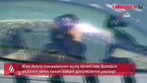 Rize-Artvin Havalimanı açılışında Solotürk'ün gösterisi nefes kesti