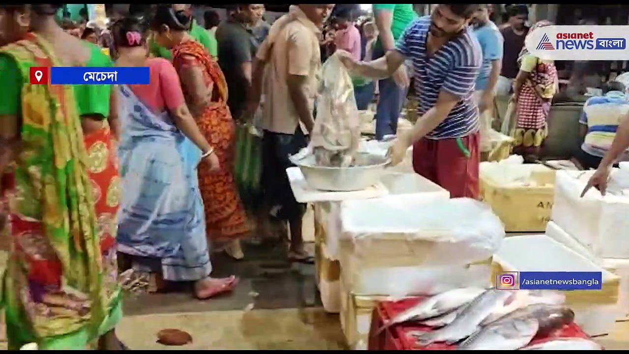 মেছেদা মাছের আড়তে পদ্মার ইলিশ, দাম শুরু ৮০০ থেকে