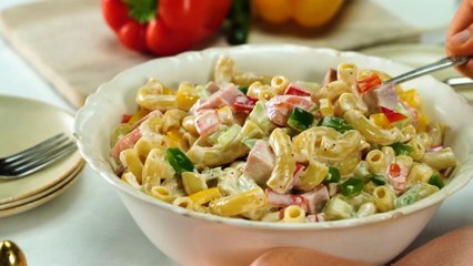 How to Make Classic Macaroni Salad with Ham