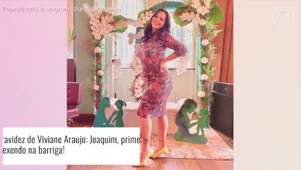 Grávida, Viviane Araujo se emociona ao sentir os chutes do bebê: 'Tão bom'. Vídeo!