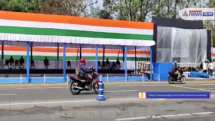Republic day preparation in red road