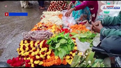 Effect of rain on Saraswati Puja market
