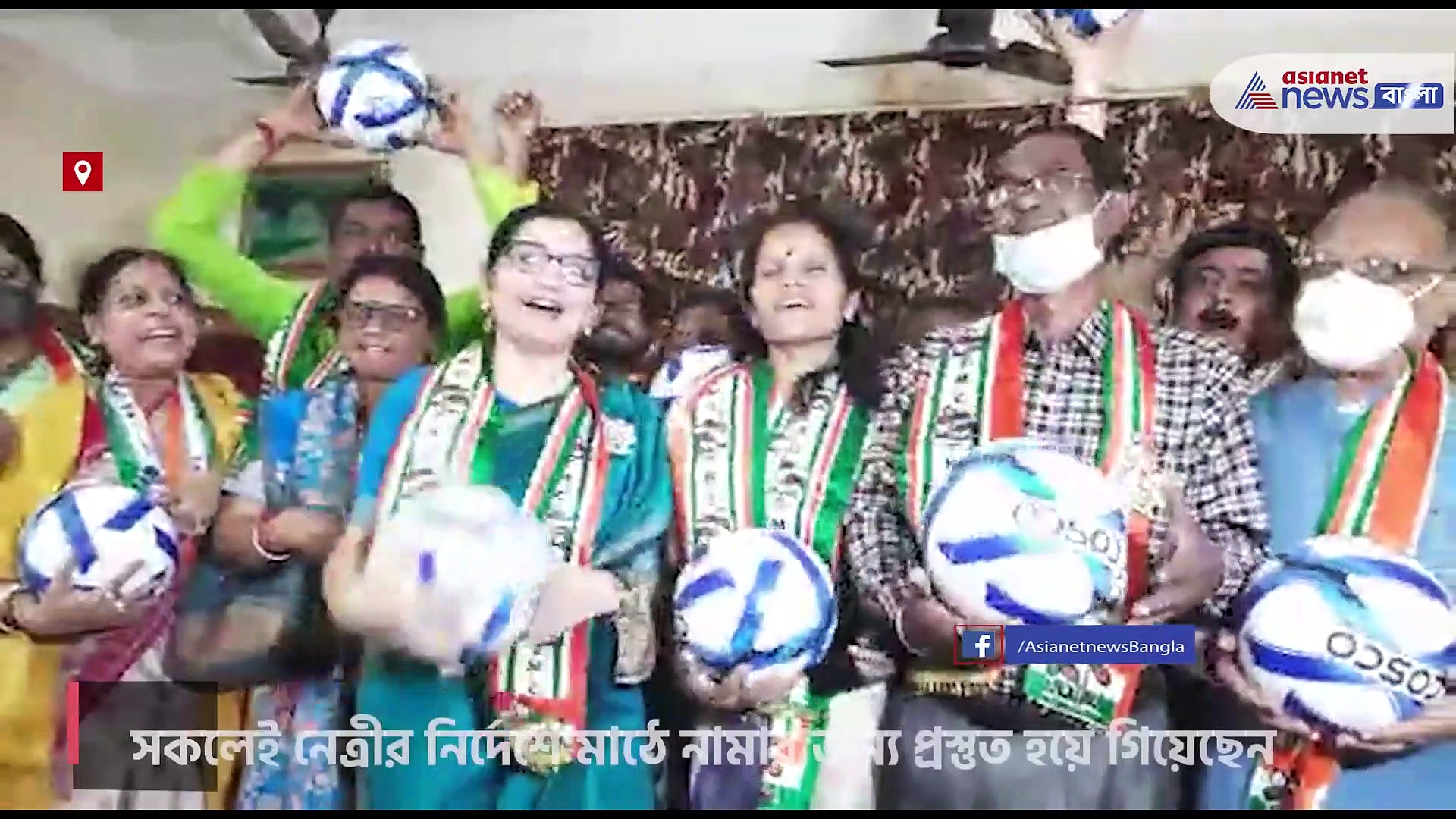 প্রার্থীদের হাতে ফুটবল দিয়ে পুরভোটেও খেলা হবে স্লোগান তুললেন জুন মালিয়া