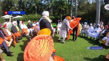 The Sikh community welcomed Prime Minister Narendra Modi
