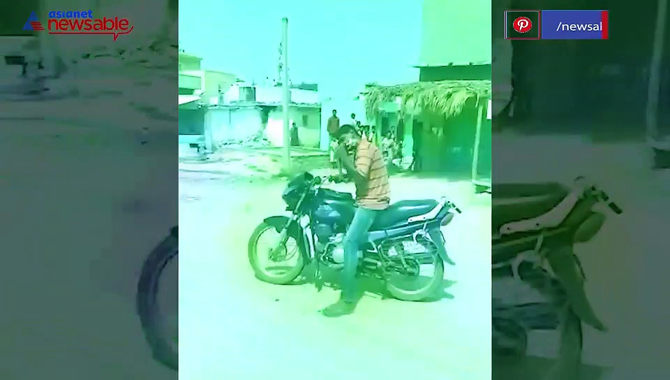 After seeing tipplers biting snake, climbing electric pole, here’s one setting his bike on fire