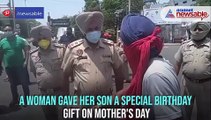 Happy Mother's Day: Woman celebrates son's birthday in police station