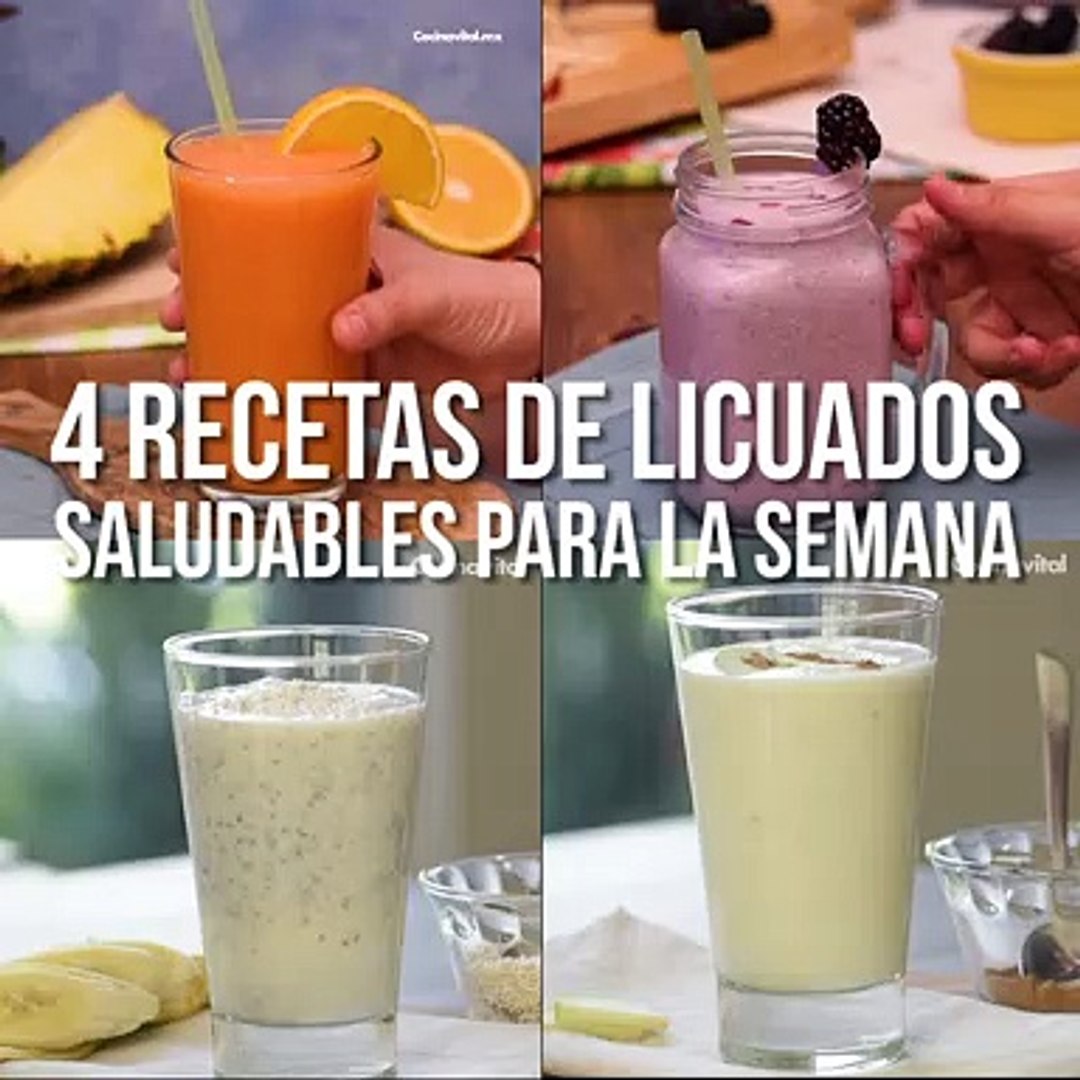 7 recetas de licuados saludables para la semana - Vídeo Dailymotion