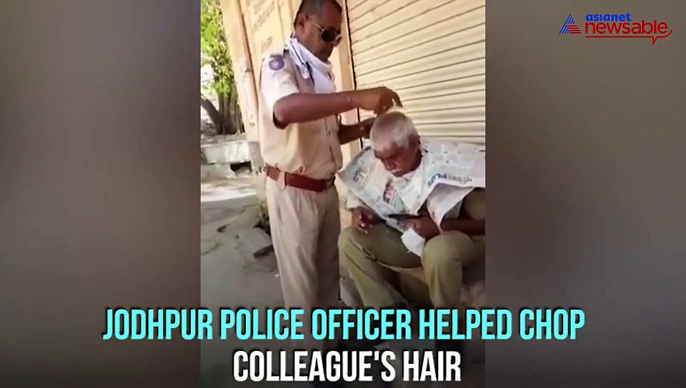 Jodhpur cop sets example by chopping colleague's hair during lockdown
