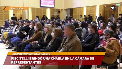 Piscitelli brindó una charla en la Cámara de Representantes