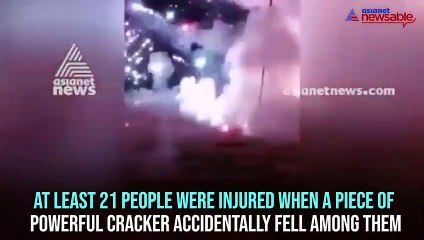 21 hurt as temple fireworks go astray in Kerala