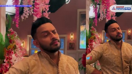 Anindya Chatterjee dress up like a groom and dancing