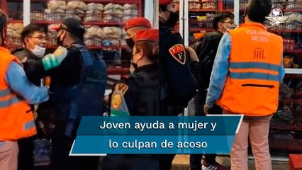 Por tratar de ayudar a chica, policías lo someten y señalan de acoso en Metro Indios Verdes