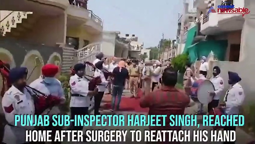 Punjab cop whose hand was cut off by lockdown violators returns home after surgery