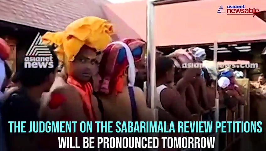 Supreme Court to pronounce judgment on a batch of review petitions in Sabarimala case tomorrow