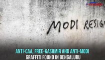 Anti-CAA, anti-Modi graffiti pop up in Bengaluru's defence office compound wall