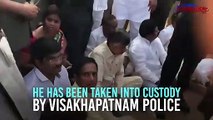 Chandrababu Naidu on sit-in protest in the middle of the road, gets detained by AP Police