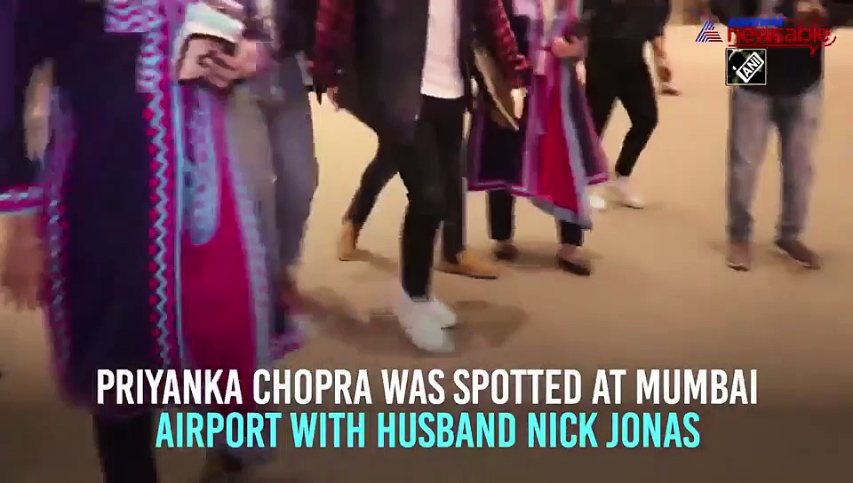 Priyanka Chopra, Nick Jonas at Mumbai airport after attending Holi celebrations