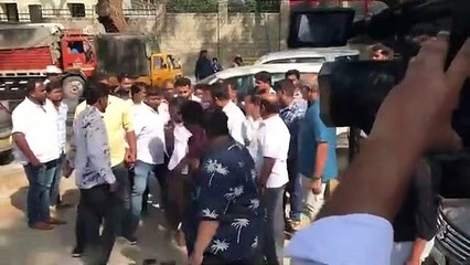 Cong MLA's son Nalapad appears before police for hit-and-run involving Bentley