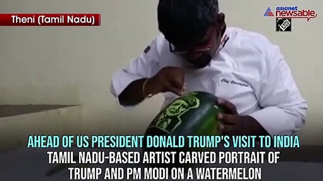 Watermelon figures of Donald Trump, PM Modi become hit in Tamil Nadu