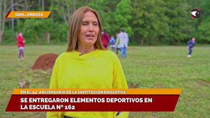 Se entregaron elementos deportivos en la escuela nº 162