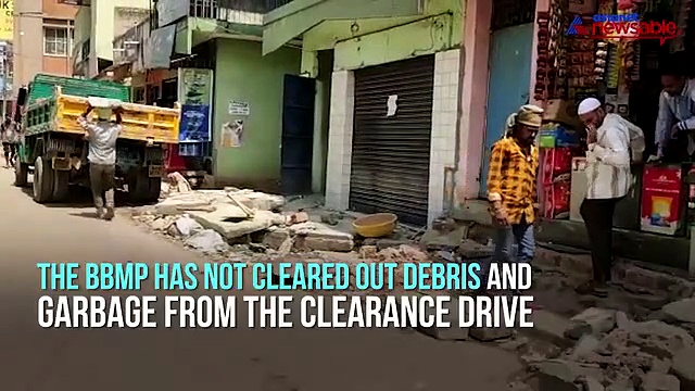 BBMP leaves debris behind on streets of Shivajinagar