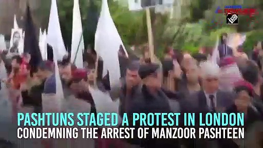 Pashtuns protest outside Pakistan Embassy in London against arrest of Manzoor Pashteen