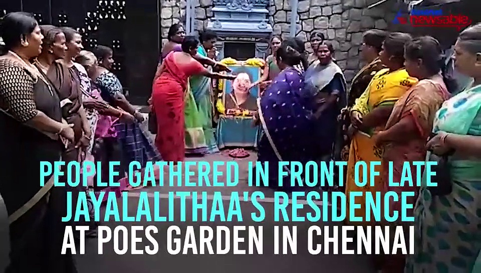 Jayalalithaa death anniversary: People pay tributes at Poes Garden residence in Chennai