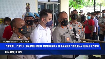 Personel Polsek Cikarang Barat Amankan Dua Tersangka Pencurian Rumah Kosong
