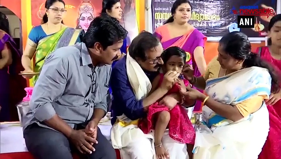 ‘Vidyarambham’ on Vijaya Dashami in Kerala; children get introduced to reading, writing