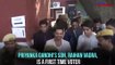 Delhi elections 2020: Priyanka Gandhi's son Raihan Vadra gets his finger inked for the first time