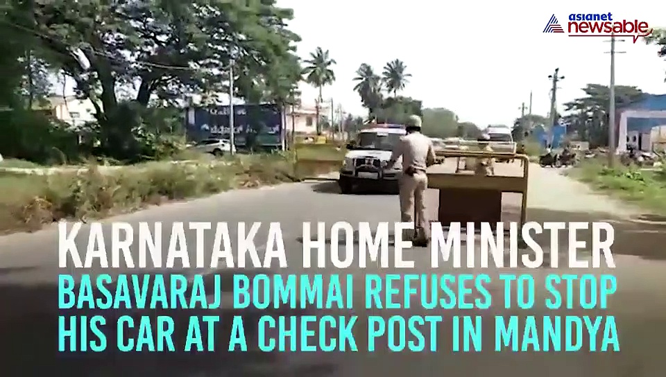 Karnataka bypolls: Home minister Basavaraj Bommai refuses to stop his vehicle at check post