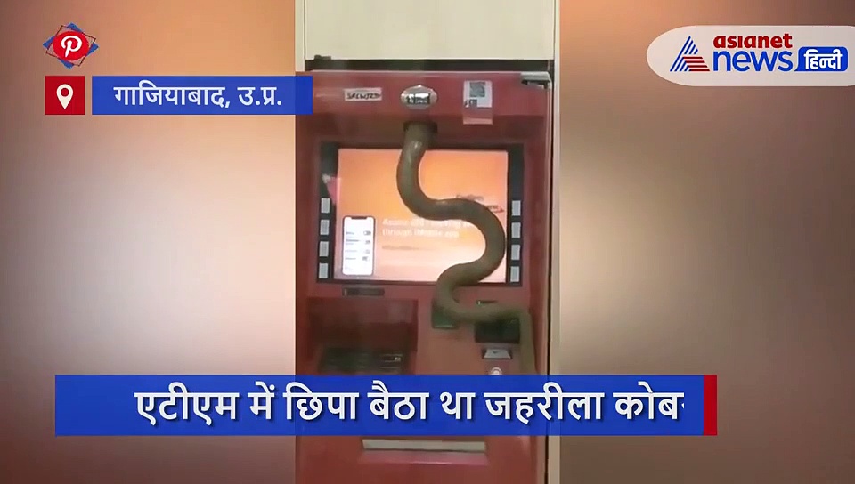 ATM से पैसे निकालने गया था शख्स, लेकिन मशीन से नोट की जगह निकला सांप