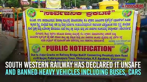 Crack in Magadi Road bridge forces ban on heavy vehicles; four-wheelers seen plying despite notice