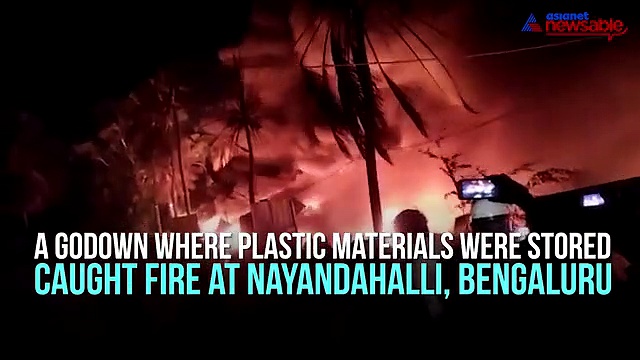 20 houses gutted as plastic godown catches fire at Nayandahalli