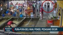 Terekam CCTV, Seorang Pria Curi Ponsel Milik Pedagang Ikan di Pancoran Mas Depok