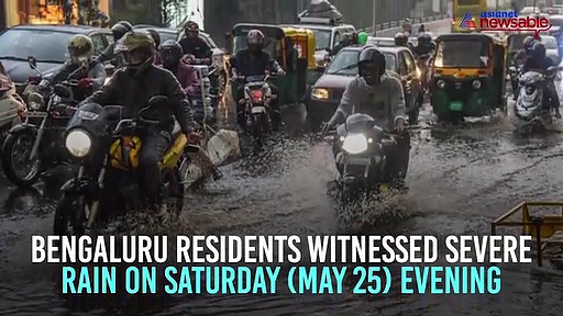 Bengaluru: Heavy rain leaves trees uprooted, cars damaged