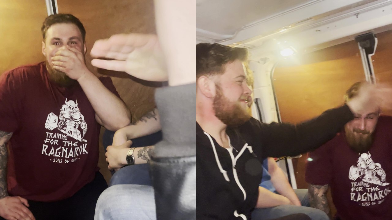 'This video of drunk men playing the 'Slap Game' will leave you in splits '