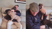 'French bulldogs shower returning grandad with endless love '