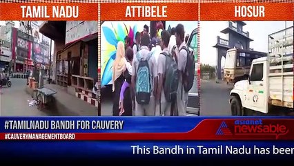#TNBandh for #CauveryManagement board: Here are the latest visuals from #TamilNadu and #Karnataka border