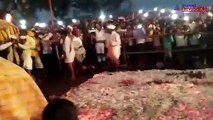 Devotees walk through a pool of fire, risking many lives in the name of god!