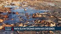 Pantai Selatan di Lumajang Tercemar Sampah Banjir Lahar Hujan Gunung Semeru