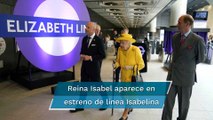 Tras problemas de salud, Reina Isabel sorprende y aparece para inaugurar línea de metro en Londres