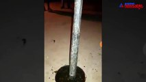 Super Blue Blood moon impact, pestle stands 90 degrees without support