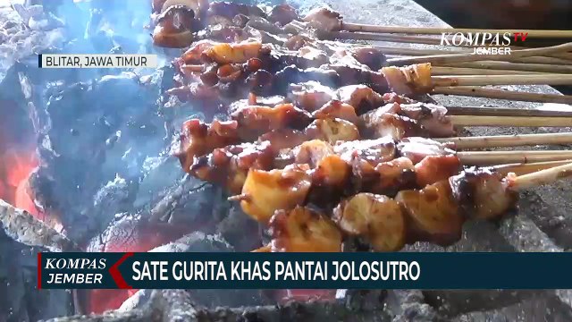 Menikmati Sate Gurita Pantai Jolosutro, Daging Gurih dan Kenyal